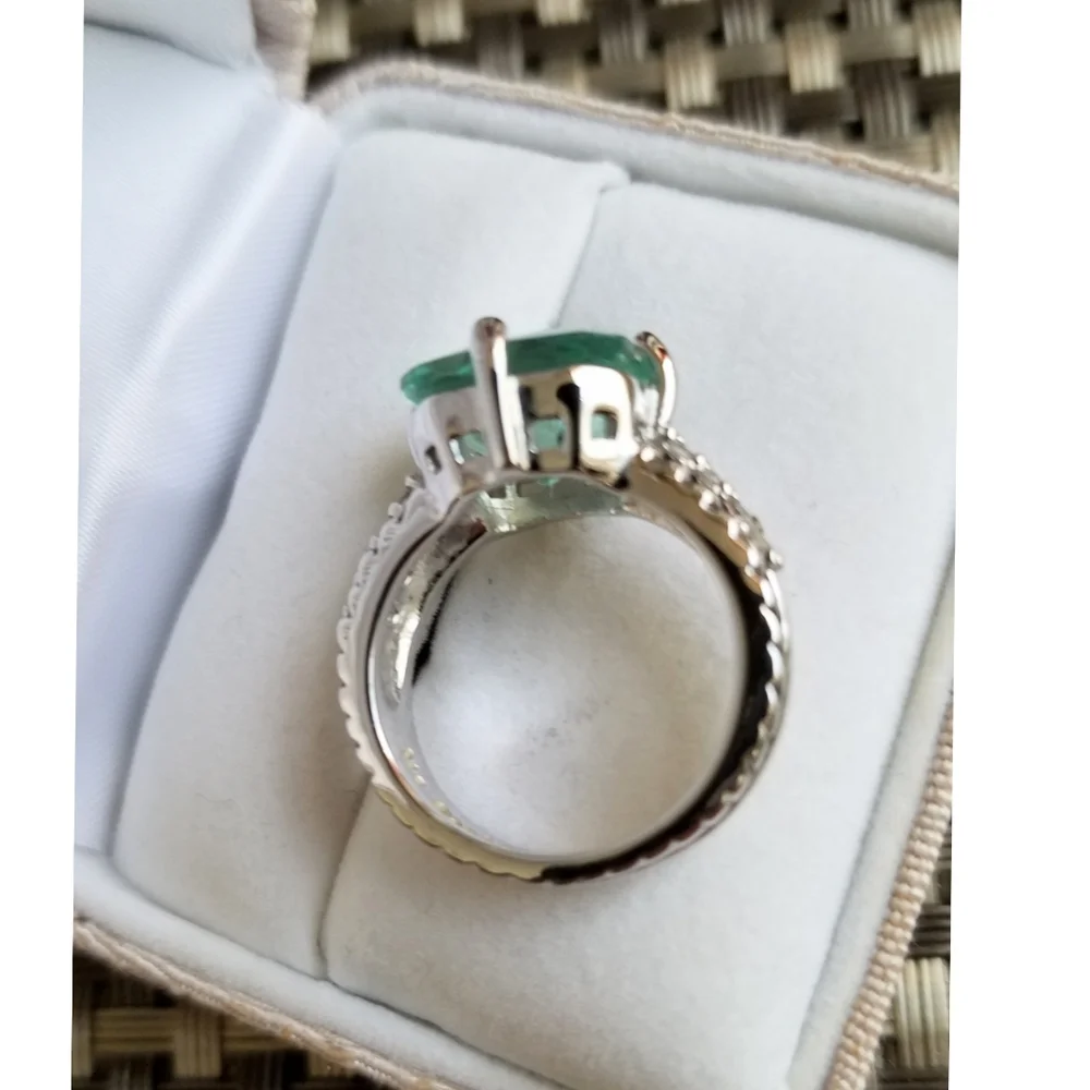 Lia Sophia ring $120 Retail NEW! blue aquamarine stone ring Sz 8, PRICE REDUCED! - Picture 4 of 11